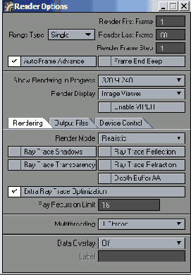   Render Options